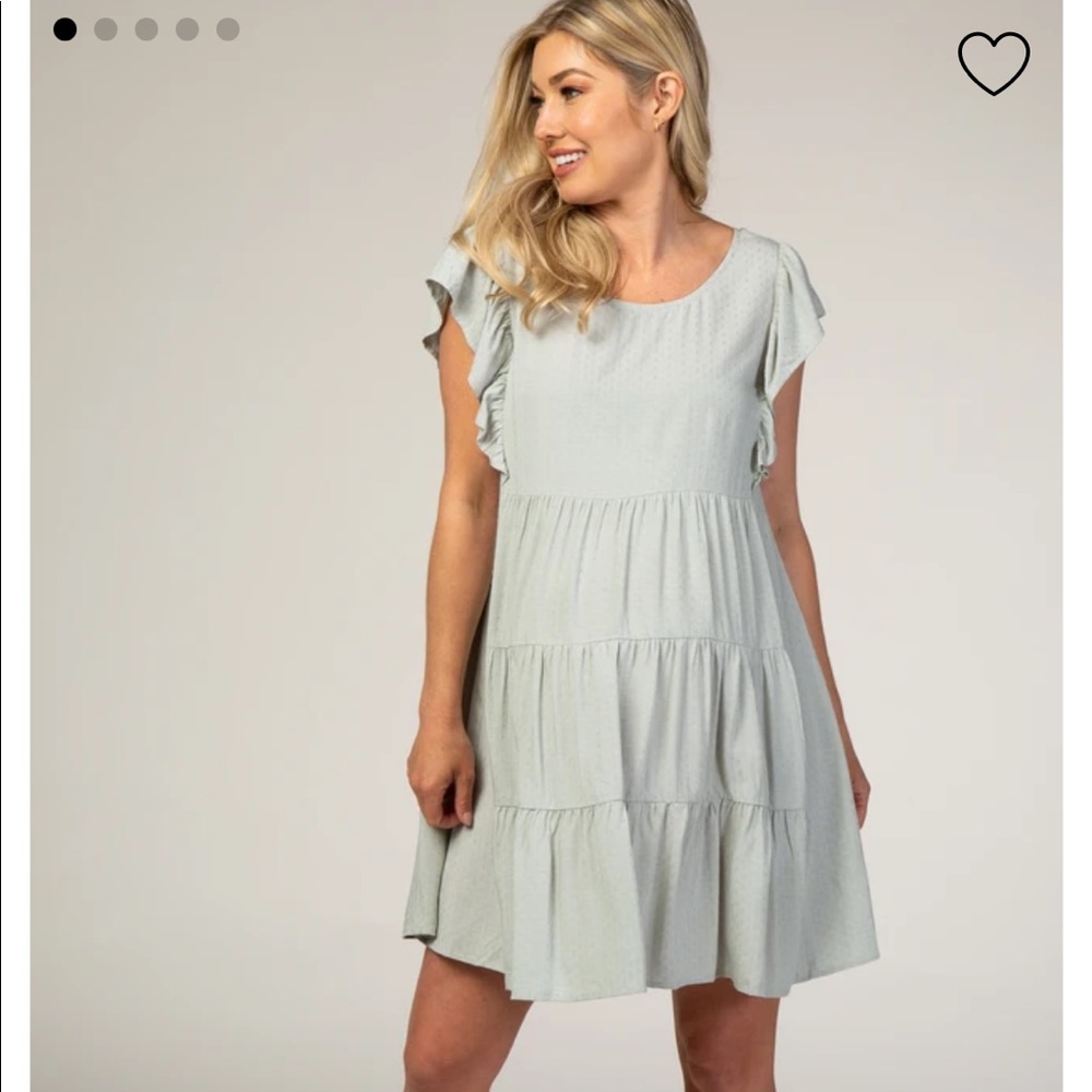 Pink Blush Maternity -Tiered Ruffle Dress